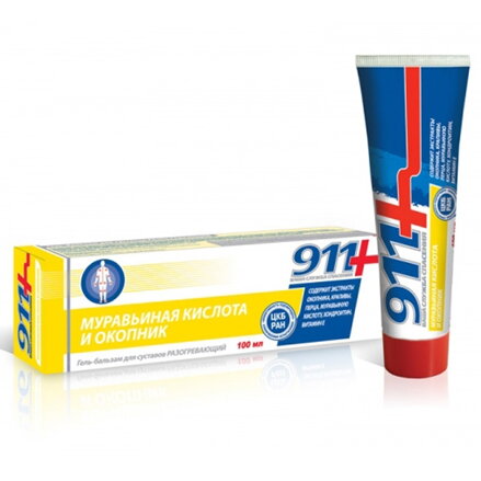 „911“- KYSELINA MRAVČIA a KOSTIHOJ - gél na kĺby a revmu  SRB      100 ml