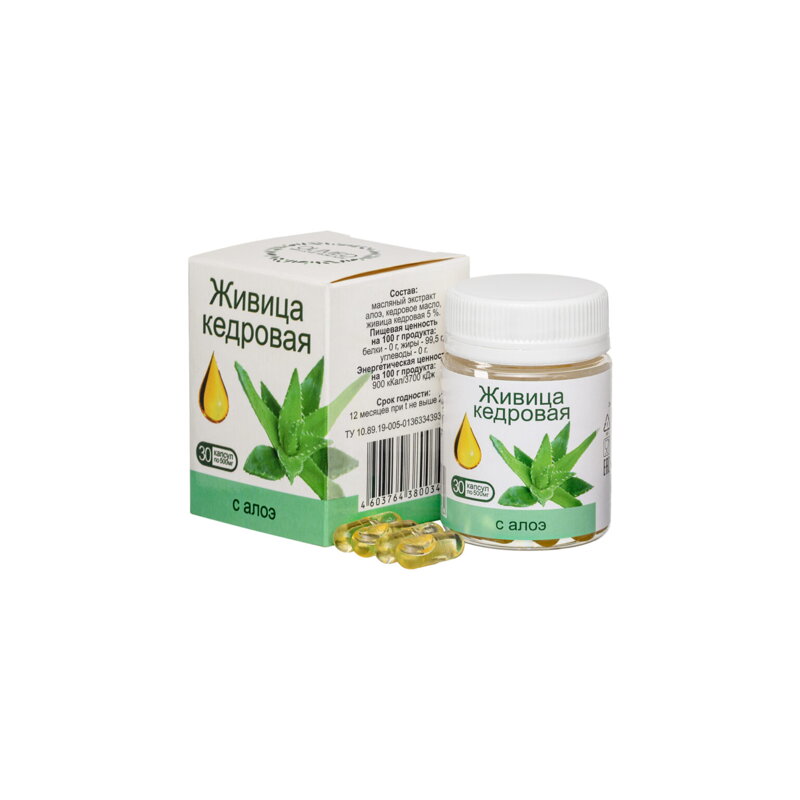 Cédrový olej s cédrovou živicou 5% a aloe 30 kapsúl/500mg