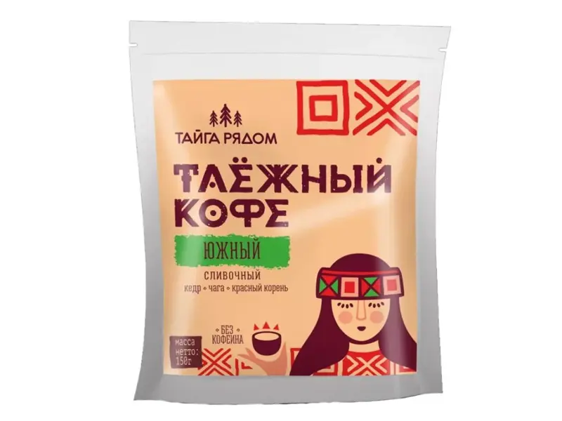 Tajga káva - južná - krémová (céder, čakanka, zlatý koreň, čaga) 150 g