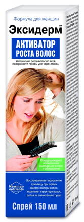 Exiderm - aktivátor rastu vlasov pre ženy 150 ml - sprej