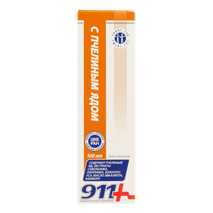 „911“ – VČELÍ JED – gél na bolesť kĺbov, chrbtice, rúk  UA 100 ml
