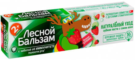 Zubná  pasta - lesný balzam pre deti 2+  jahodová 50ml