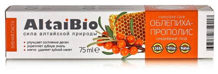 Zubná pasta AltajBio - rakytník rešetliakový, propolis 75 ml